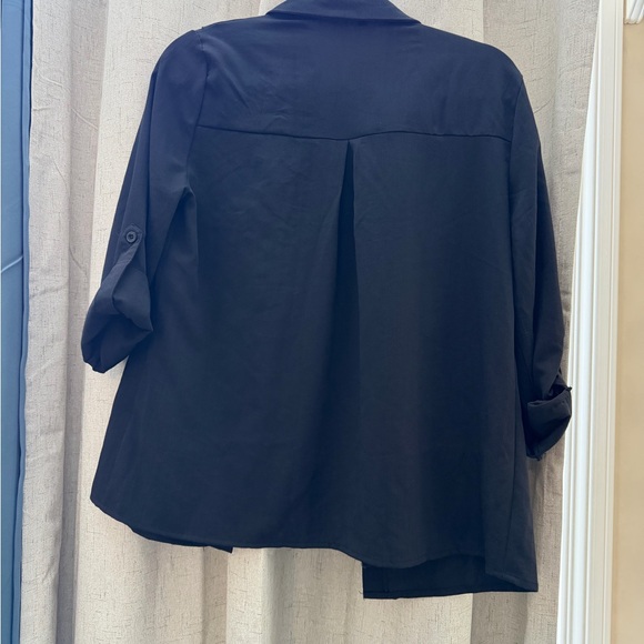 Black Beaded Women's Button up shirt - Picture 5 of 6